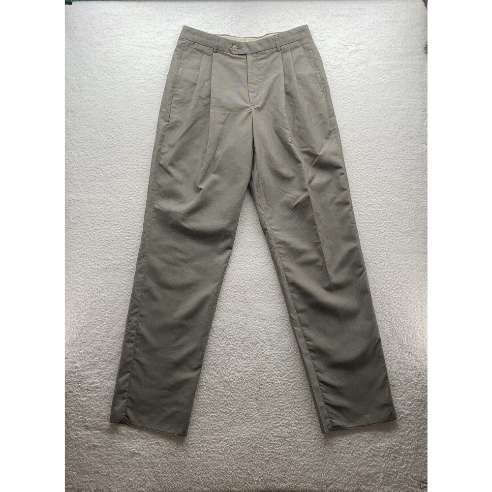 Lacoste Dress Pants Mens 33x36.5 (Tag 34) Un-Hemmed Trousers Slacks Preppy Dad